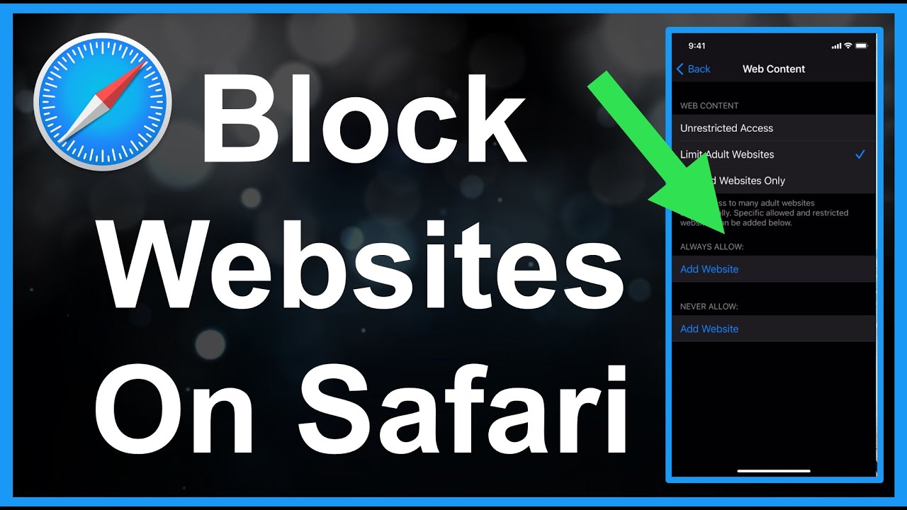 how to block websites safari iphone