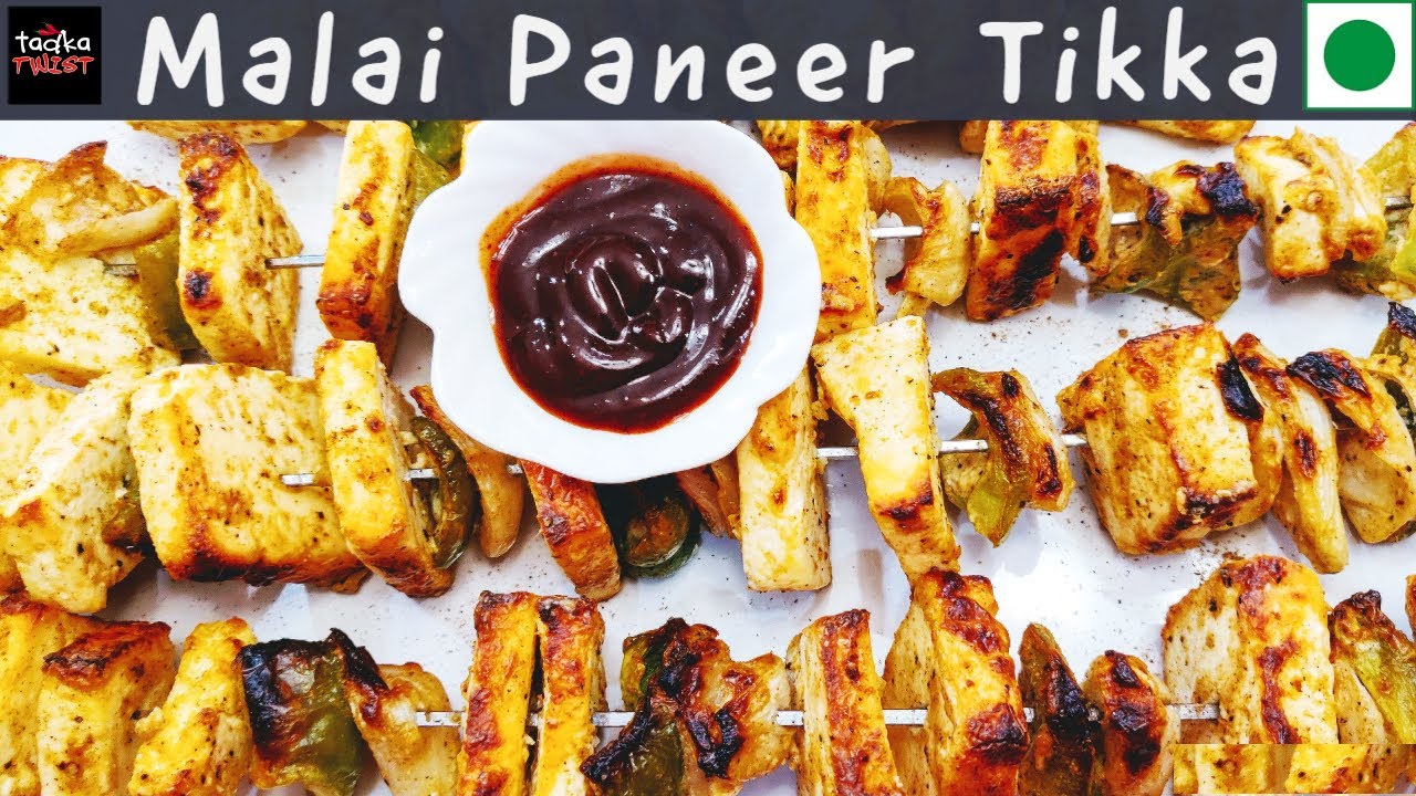 Malai Paneer Tikka in Oven | Creamy Grilled Cottage Cheese | #StayHome & Cook #WithMe | Kashmiri Tadka Twist