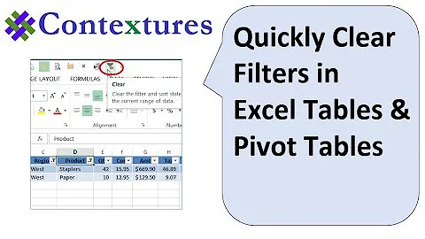 Quickly Clear Filters in Excel Tables and Pivot Tables