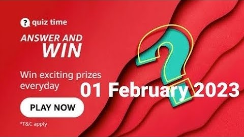 Amazon Daily Quiz Time | 01 February 2023 | Rs.2500 | Today Answers | Amazon Pay Balance | Answers