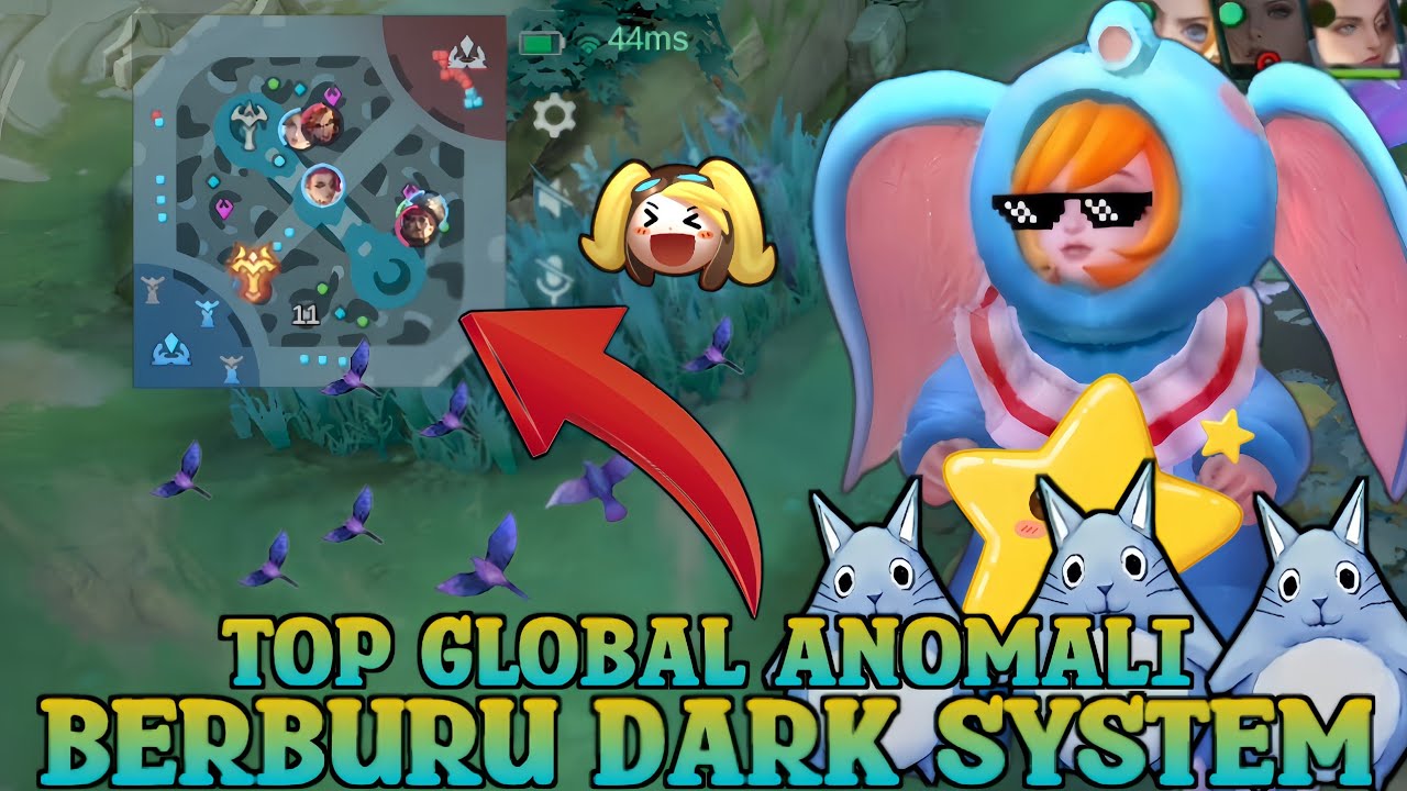 NANA TOP GLOBAL ANOMALI - BERBURU DARK SYSTEM YG BUTA MAP😭 - MOBILE LEGENDS BANG-BANG