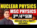 msc physics nuclear physics | Nuclear spin &amp; nuclear parity | msc physics lectures