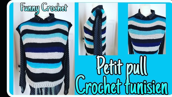 Crochet tunisien Point de riz / Crochet tunecino punto arroz 