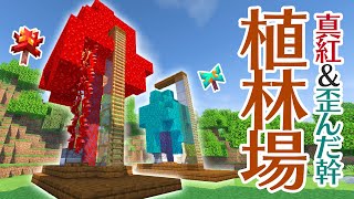 マインクラフト 真紅 歪んだ幹の植林場をつくる ネザーの木を現実世界で増殖 マイクラ実況 293 Youtube