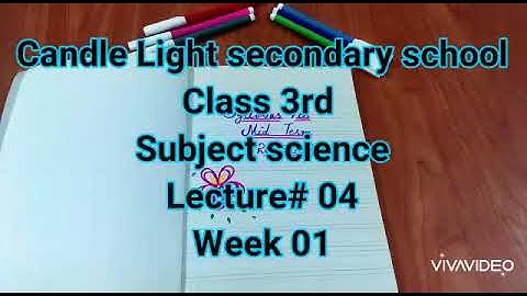 Class III, Science, week 01, Lecture #04