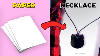 NECKLACE FROM PAPER - AWESOME IDEA HOMEMADE NECKLADE