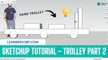 Sketchup Tutorial Making Trolley | Part 2 | Sketchup tutorial for beginners #leansimcorp