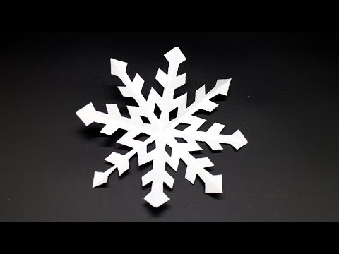 Basteln mit Papier &rsquo;Scherenschnitt Schneeflocke&rsquo; DIY Deko für Winter, Advent & Weihnachten [W+]