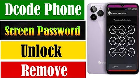Hoe het schermvergrendelingswachtwoord in dcode mobile te verwijderen||dcode mobile schermvergren...