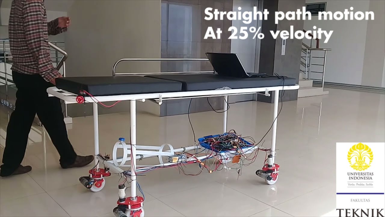 Motorized Hospital Bed with Swerve Drive Modules for Holonomic Mobility