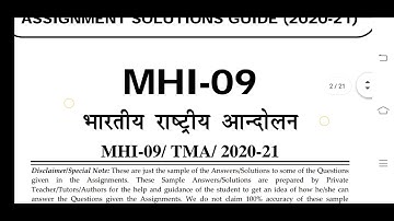 MHI 9 Ignou solved assignment 2020-21