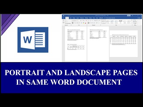 how to make portrait & landscape in same word doc | Change A Single Page To Landscape In Word