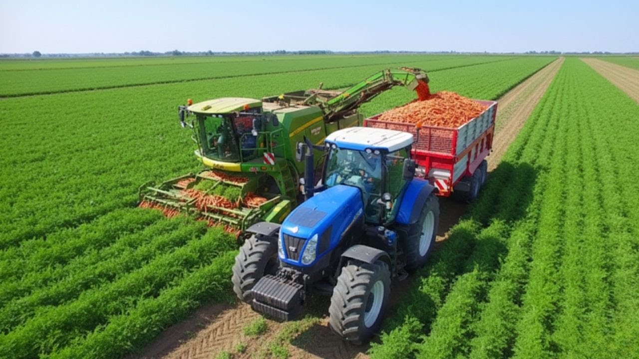 How Carrots are Collected & Refined | Automated Carrot Processing Technology | Food Factory