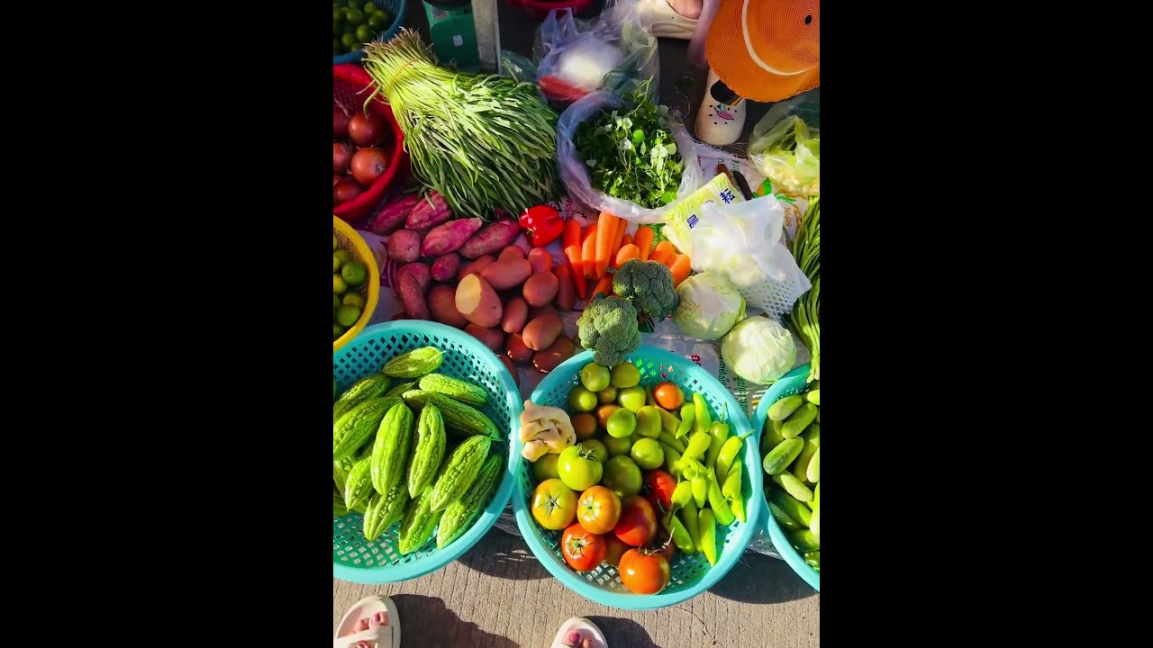 Cambodian Vegetable market Scenes  