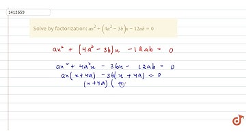 Solve by    factorization:  ltmath gt  ltmrow gt  ltmi gta lt/mi gt ltmsup gt  ltmi gtx lt/mi