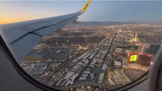 Aerial view of Las Vegas via Spirit Airlines flying to Sacramento, California