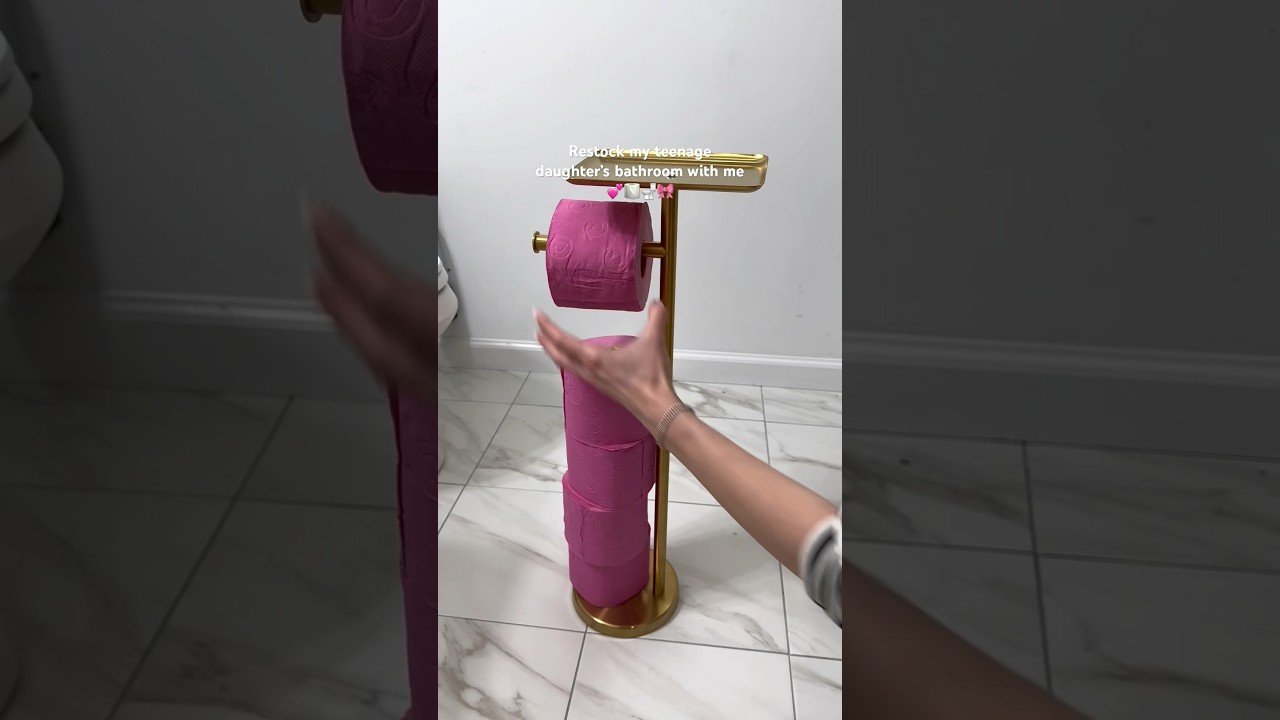 restock my teenage daughter’s bathroom 🎀🧻🚽💕 