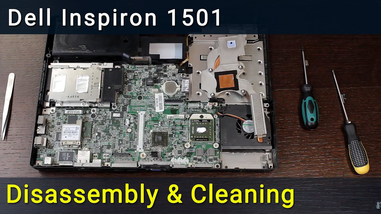 Dell Inspiron 1501 (Latitude 131L) Disassembly, Fan Cleaning, and