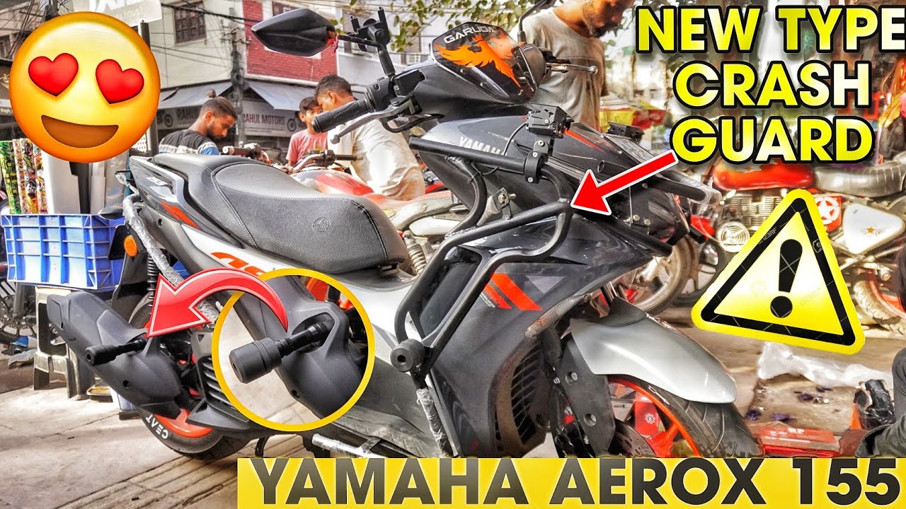 yamaha-aerox-155-safety-crash-gaurd-installing-best-accessories-for
