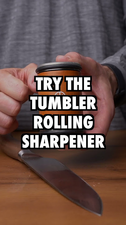 Sharpening a Mac knife to be sharper than a straight razor with the Tumbler  Rolling Knofe Sharpener 