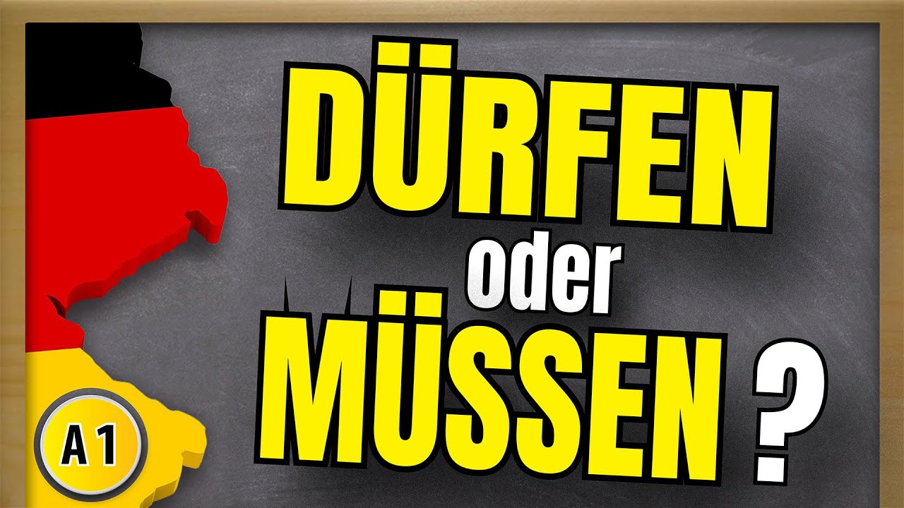 GERMAN EXERCISE A1 - Übung Modalverben DÜRFEN & MÜSSEN | Practice without ENGLISH - YouTube