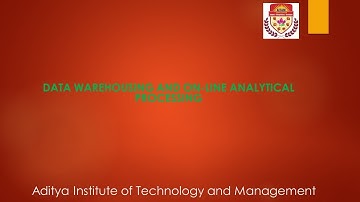 Data Warehousing and online analytical processing