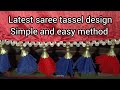 Latest saree tassel design | tassel design with beads and net fabric |videos @RMFashionsandVlogs 
