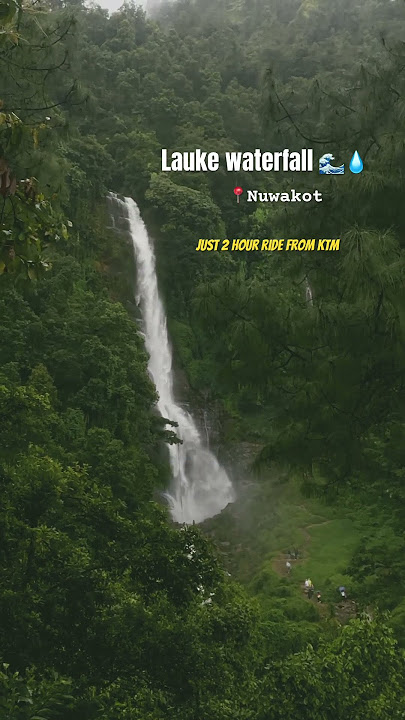 Lauke jharana🌊 just 2 hrs away from ktm. #shortvideo #waterfall  #rain #monsoon #green #savenature