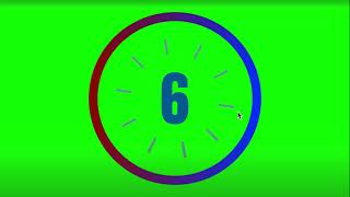 20 seconds countdown timer with number display & with Alarm 🔔  | Greenscreen | copyright free