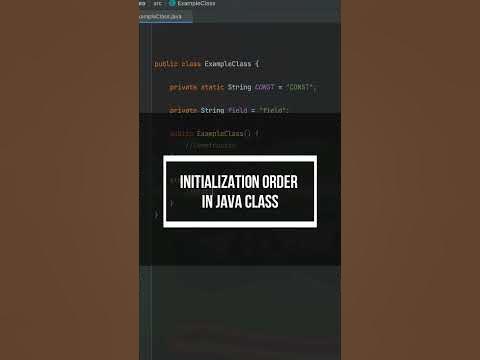 Initialization Order In Java Class | Learn Programming | Java Language ...