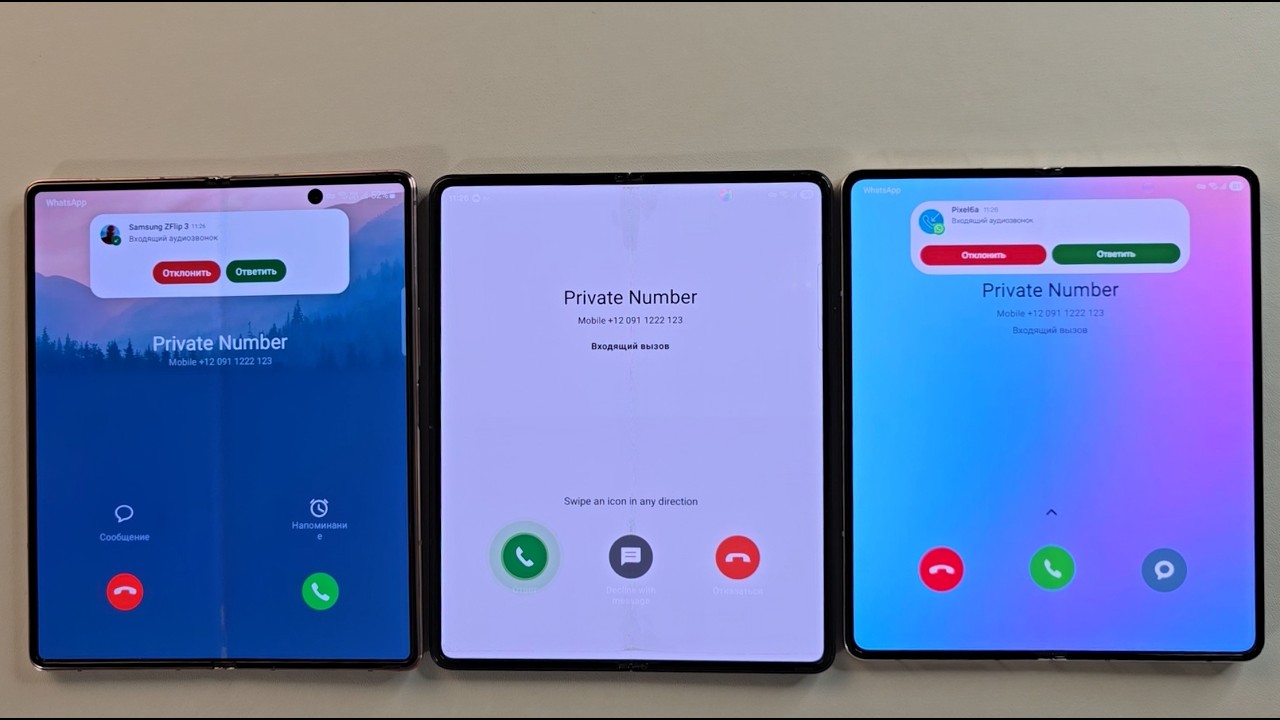 Incoming call& Double Fake call at the Same Time Samsung ZFold 2 Samsung ZFold 4 Samsung ZFold 3