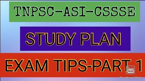 How to crack TNPSC-ASI -PART I-EXAM TIPS