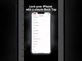 Lock your iPhone with a simple back tap. #apple #smartphone #tech #iphonetipsandtricks #techtok