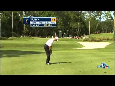 Jim Furyk Short Iron Swing DTL the Players 2013