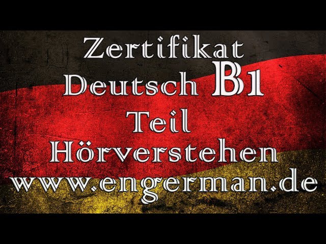 Zertifikat Deutsch B1 Hörverstehen B1 Modelltest 4