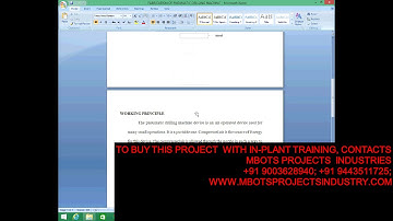 DESIGN AND FABRICATION OF PNEUMATIC DRILLING MACHINE MECHANICAL PROJECT- MBOTS PROJECT INDUSTRY