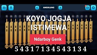 TUTORIAL ANGKLUNG - Koyo Jogja Istimewa | Ndarboy Genk | Not Angka #ndarboygenk