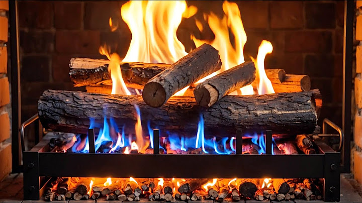 Deep Sleep & Cozy Hearth – 12H Blue-Orange Fire on Grate with Wood Crackles and Ember Warmth