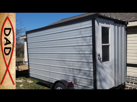 Homemade covered trailer for camping - YouTube