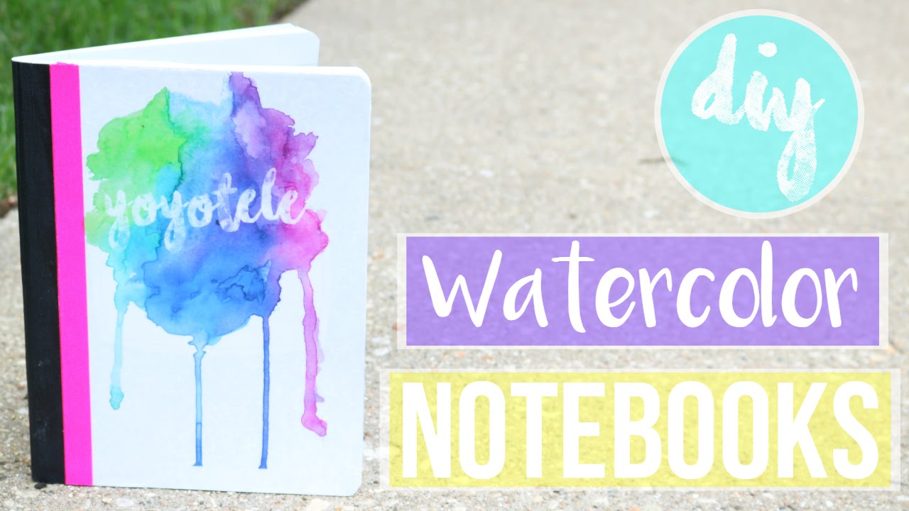 diy watercolor notebook without