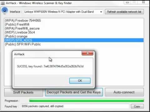 AirHack : Accès facile à un réseau WiFi protégé (WEP, WPA ...)