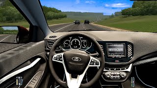 City Car Driving - Lada Vesta 1.6i - Street Racing