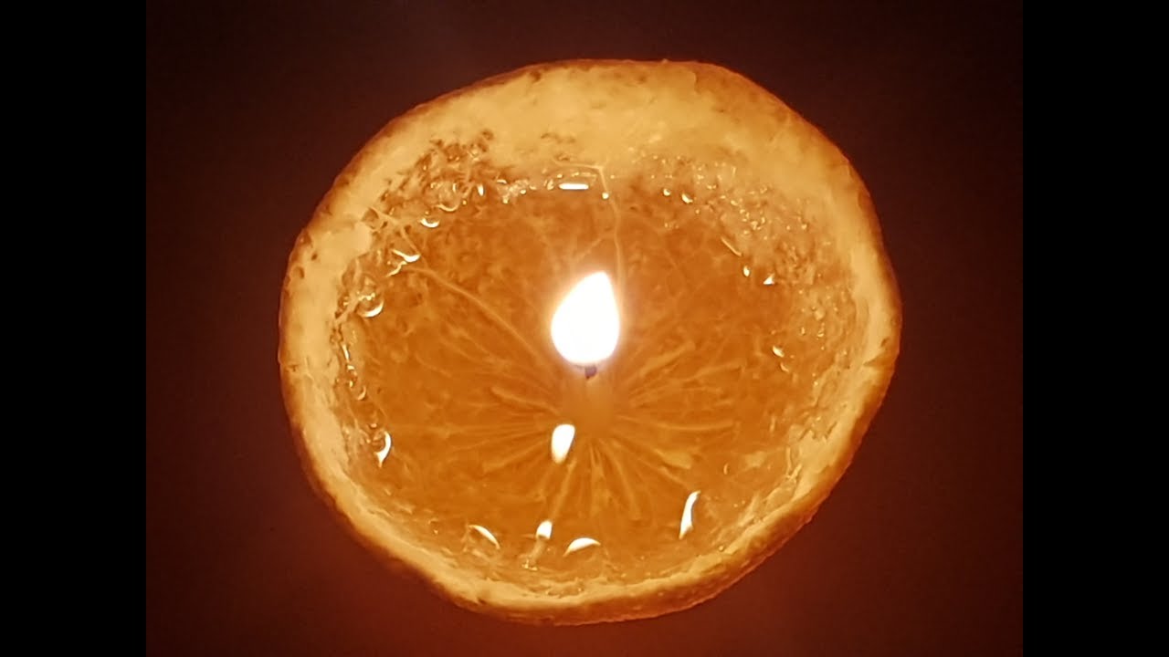 Orange Cangle Making ORANGE CANDLE / purely organic and easy to make - YouTube