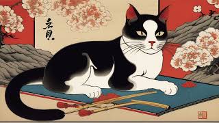 禅 Zen Calm With Ukiyoe Cat: Mystical Japanese Ambient Music for Meditation