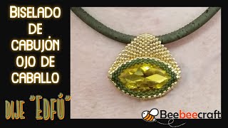 Como biselar un cristal &quot;ojo de caballo&quot; (talla NAVETTE) con délicas - DIJE EDFÚ -  BEEBEECRAFT