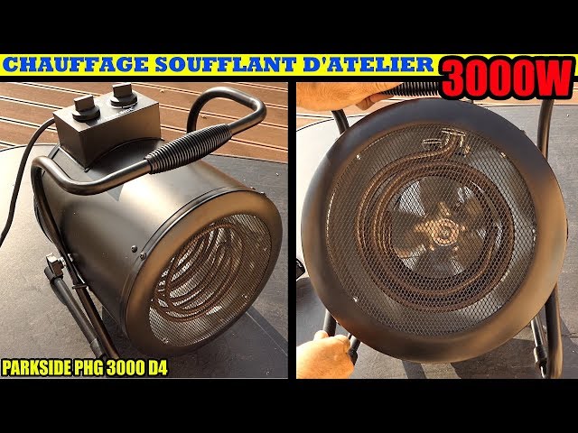 chauffage soufflant PARKSIDE LIDL PHG 3000W atelier radiateur Fan Heater  Heizgebläse - YouTube