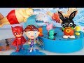 La piscina piena di slime  bing e peppa pig sfidano splash e gufetta a don barrigon challenge