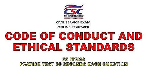 CODE OF CONDUCT AND ETHICAL STANDARDS FOR GOVERNMENT EMPLOYEES| CIVIL SERVICE EXAM REVIEWER
