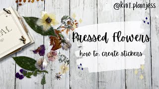 DIY Pressed Flower Stickers 🌼 #diystickers #diystationery