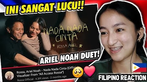 ROSSA, ARIEL NOAH - NADA NADA CINTA!! WAHH INI SANGAT LUCU!! | FILIPINO REACTION🇵🇭
